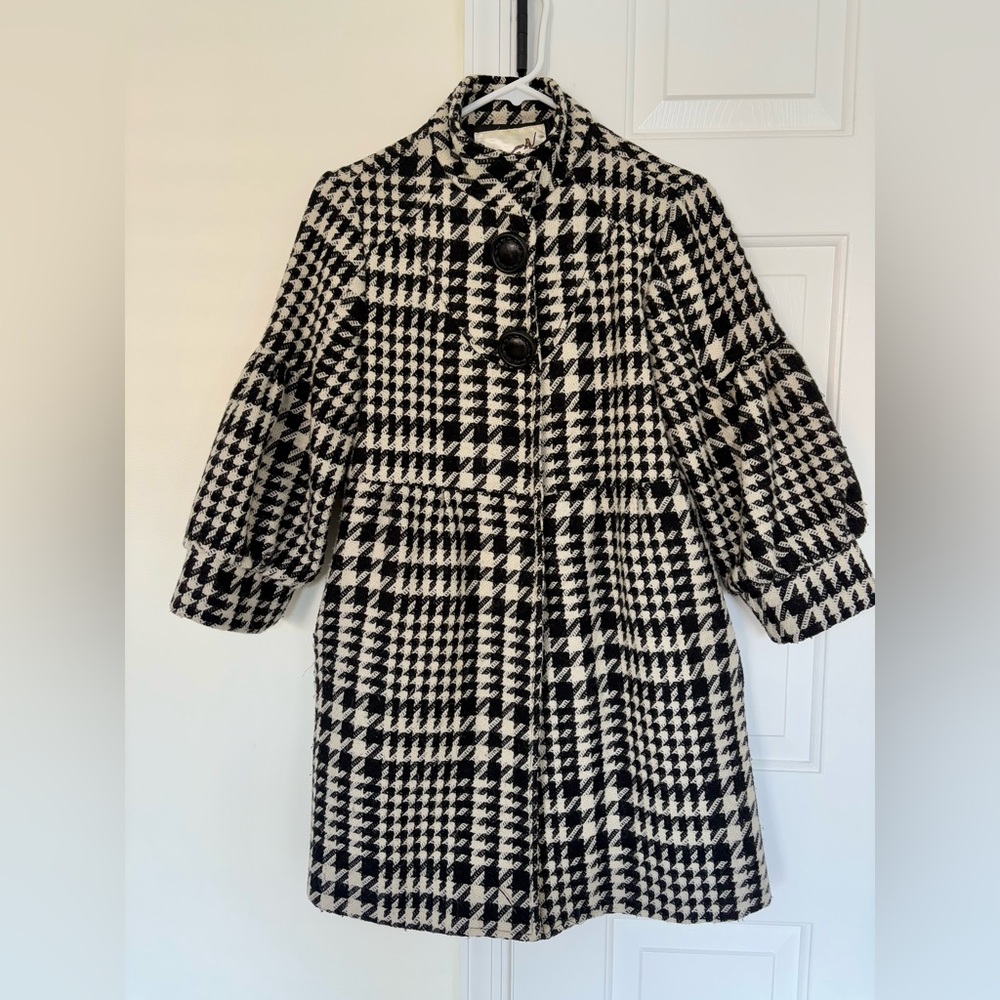 Retro Houndstooth Coat Size Small